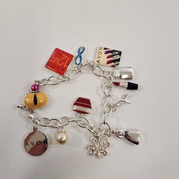 Avon Collectible Charm Bracelet & Pin Bundle 2014 2016 125th Anniversary NEW - Picture 7 of 8